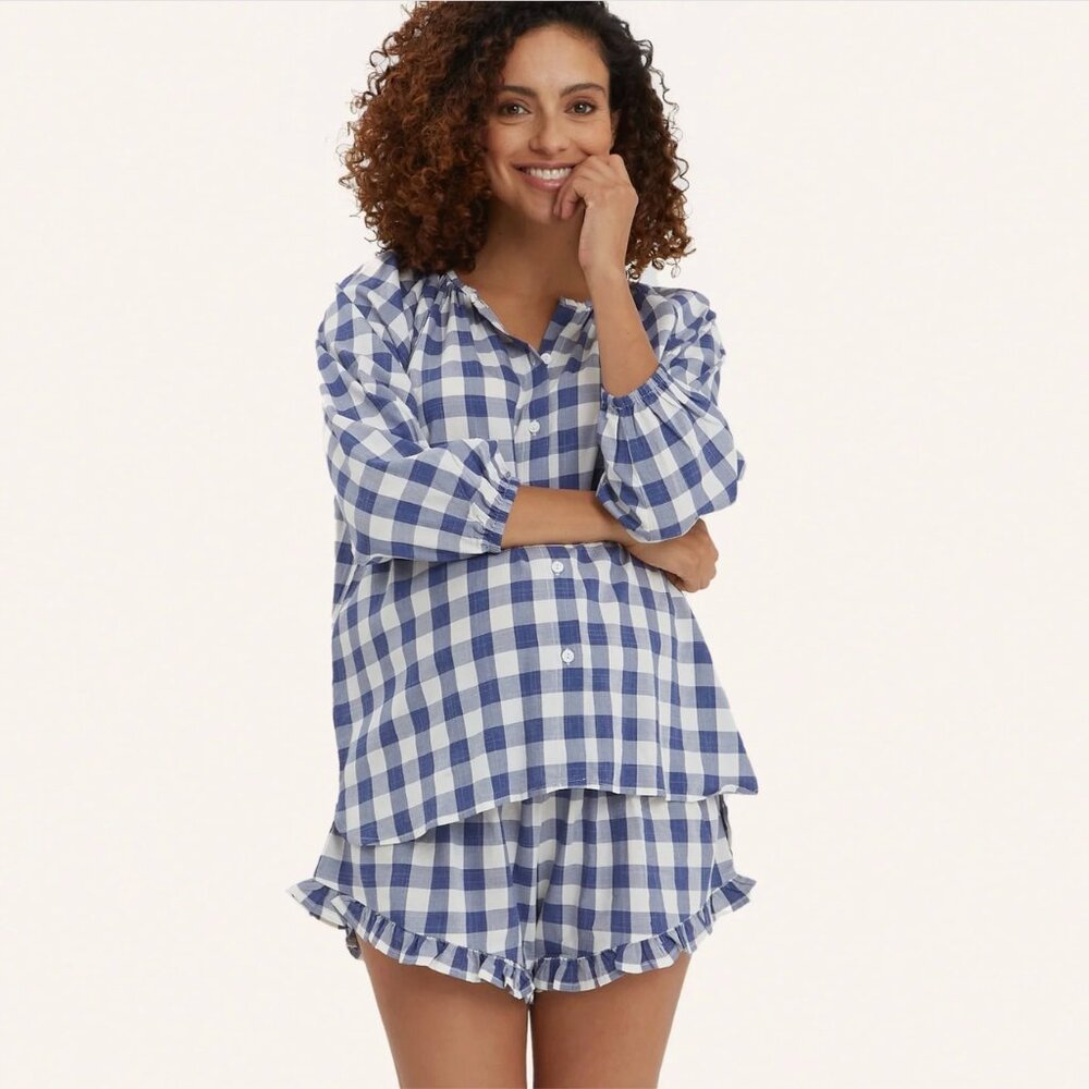 Nom Maternity Gingham Shirt